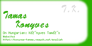 tamas konyves business card